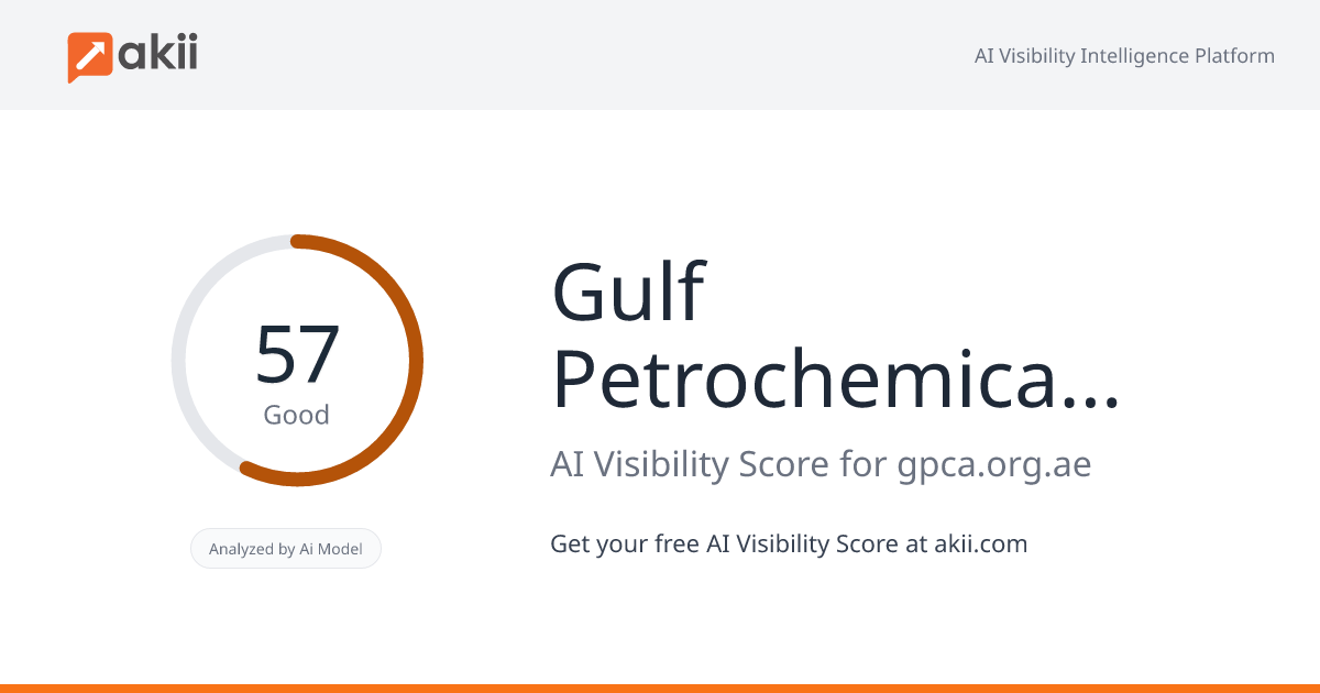 Gulf Petrochemicals and Chemicals Association (GPCA) AI Visibility Score