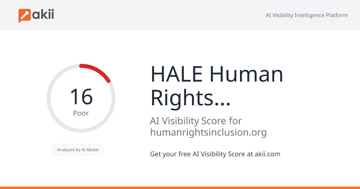 HALE-Human Rights and Inclusion Network(H-HRIN) AI Visibility Score