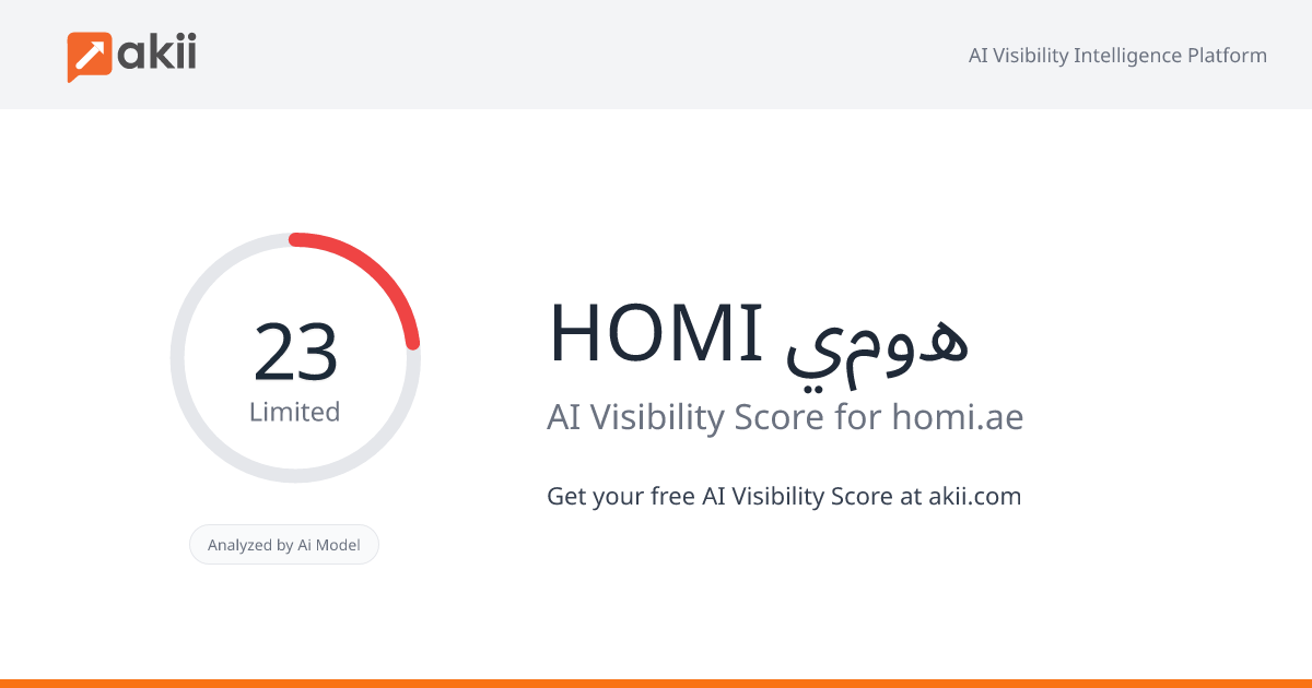 HOMI - هومي AI Visibility Score