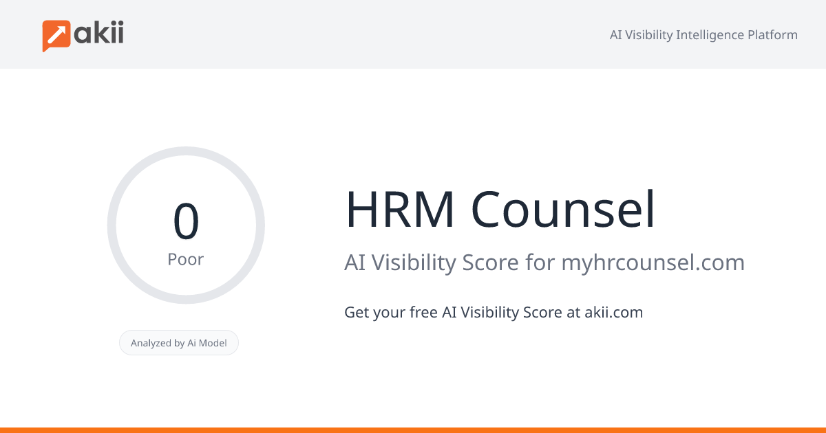 HRM Counsel AI Visibility Score