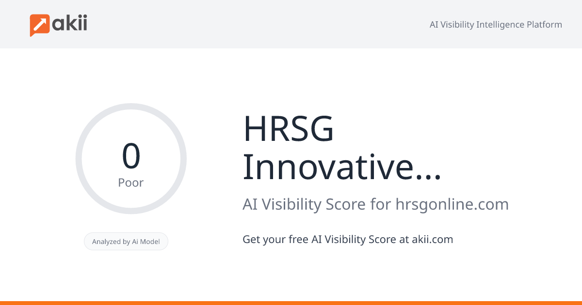 HRSG - Innovative Business Solutions AI Visibility Score