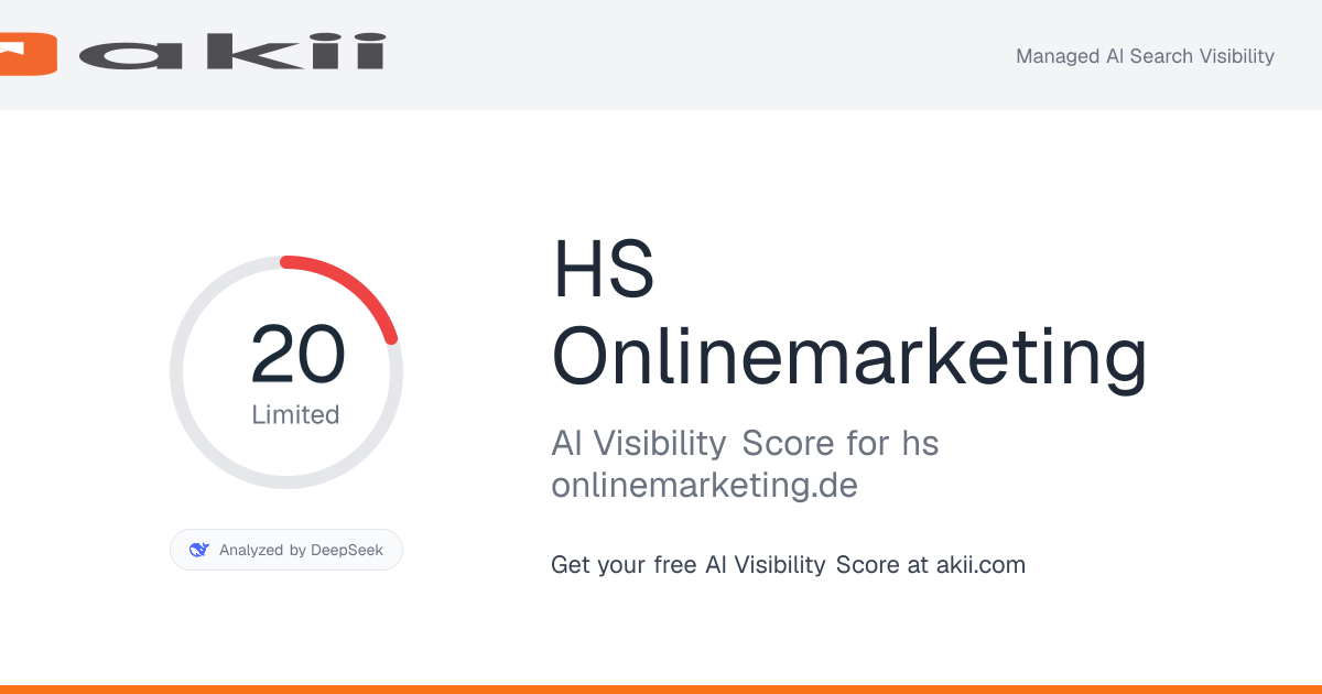 HS Onlinemarketing AI Visibility Score preview