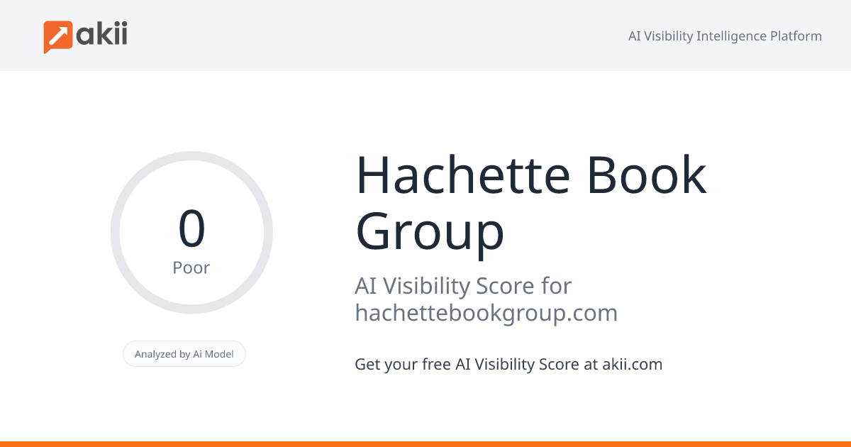 Hachette Book Group AI Visibility Score