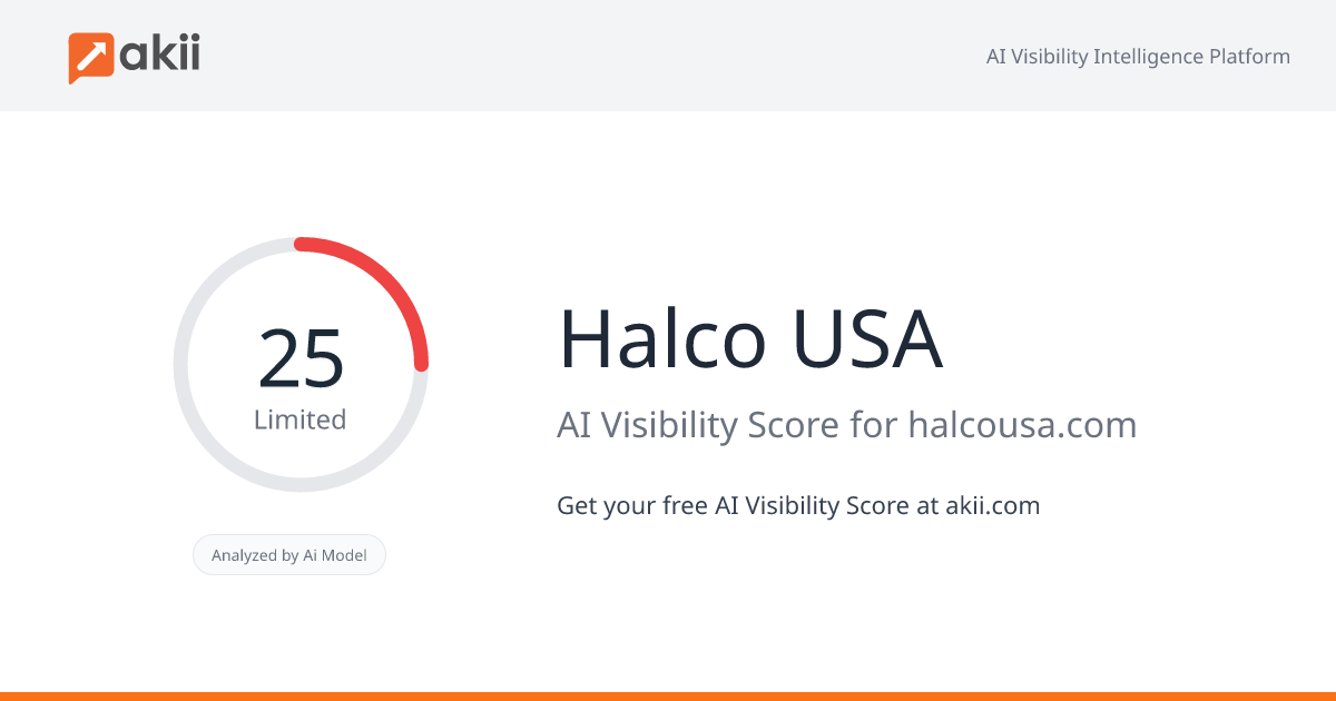 Halco USA AI Visibility Score