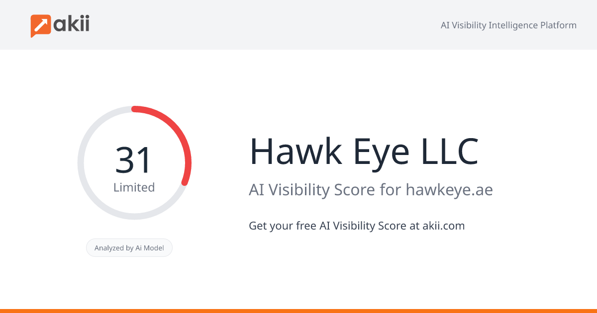 Hawk Eye LLC AI Visibility Score