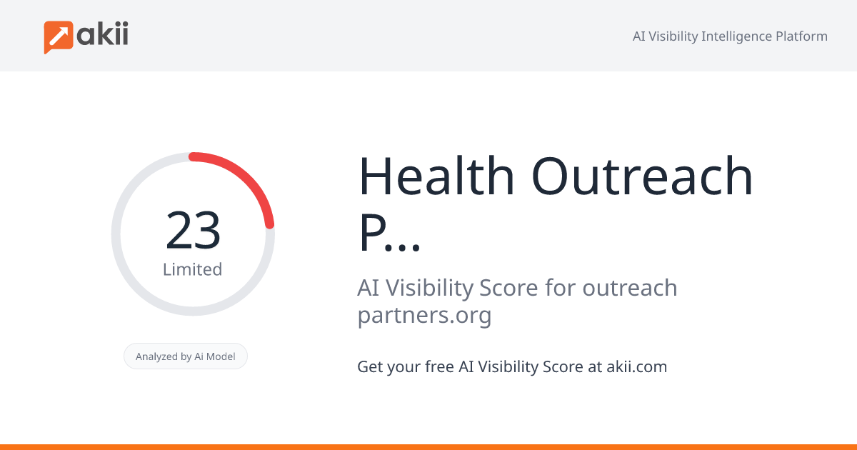 Health Outreach Partners AI Visibility Score