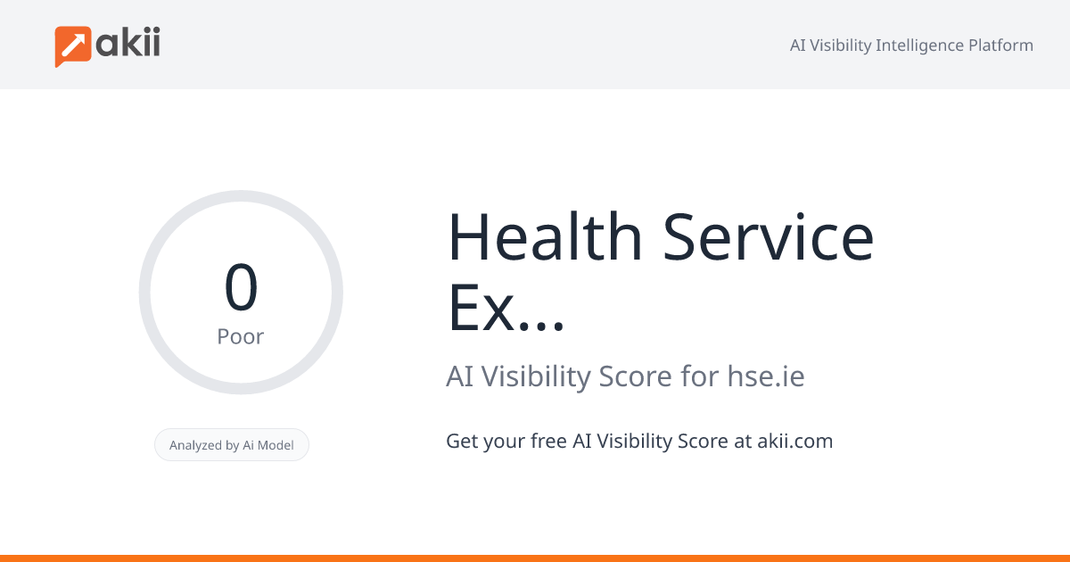 Health Service Executive AI Visibility Score
