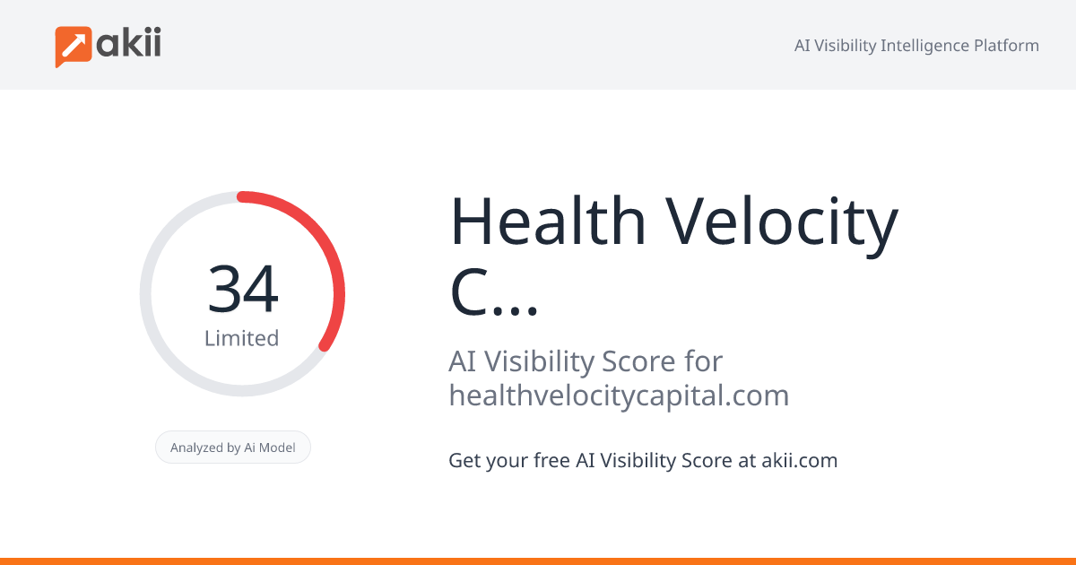 Health Velocity Capital AI Visibility Score
