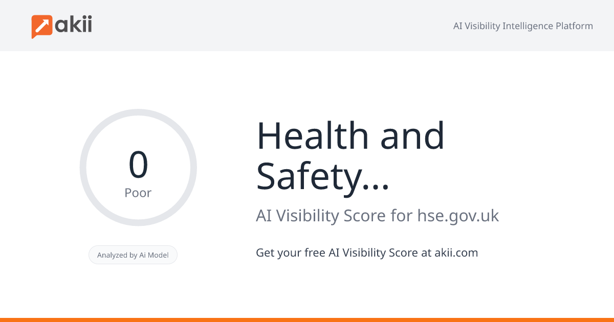 Health and Safety Executive AI Visibility Score