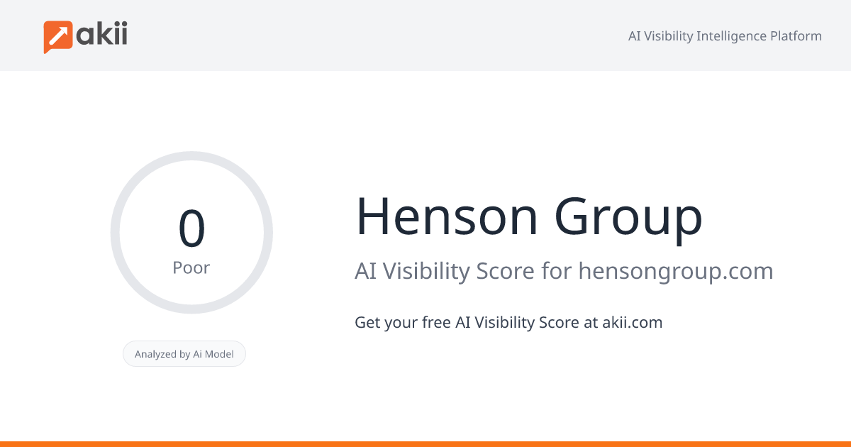 Henson Group AI Visibility Score