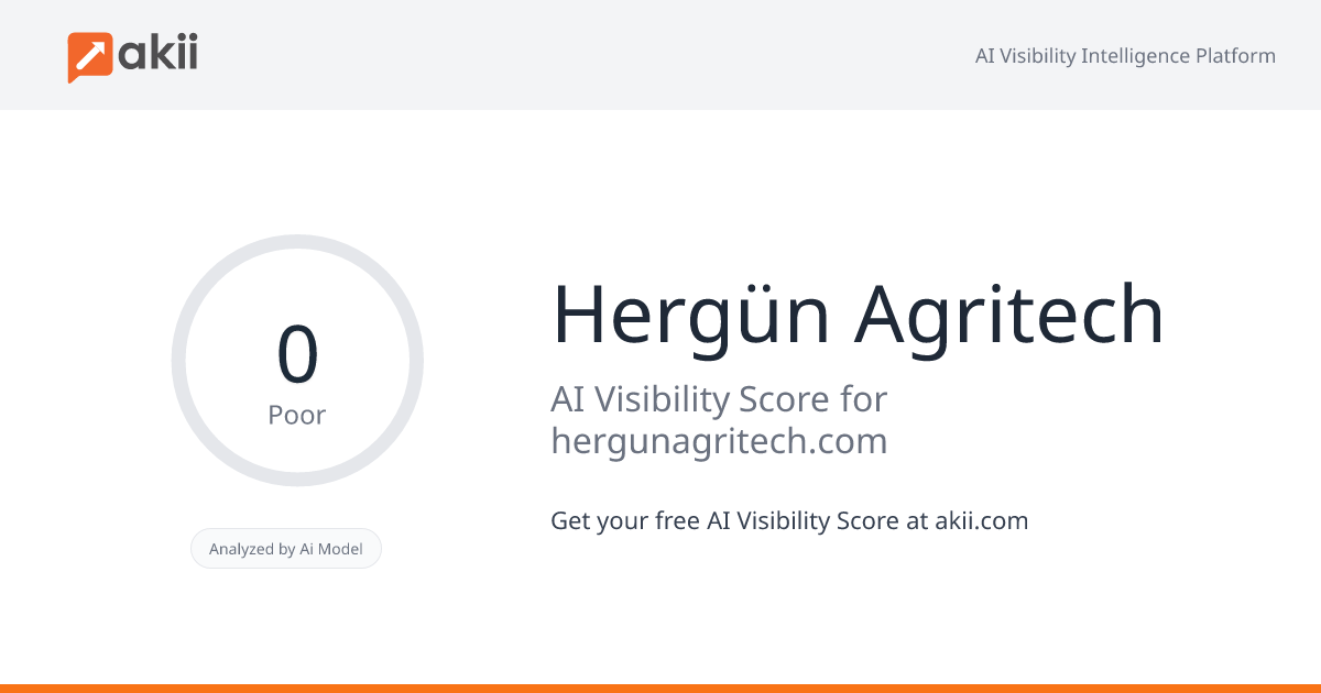 Hergün Agritech AI Visibility Score