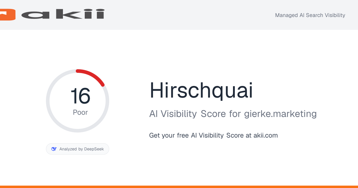 Hirschquai AI Visibility Score preview