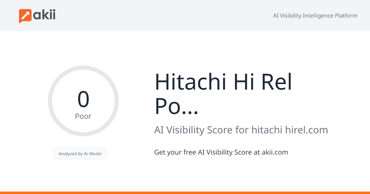 Hitachi Hi-Rel Power Electronics AI Visibility Score