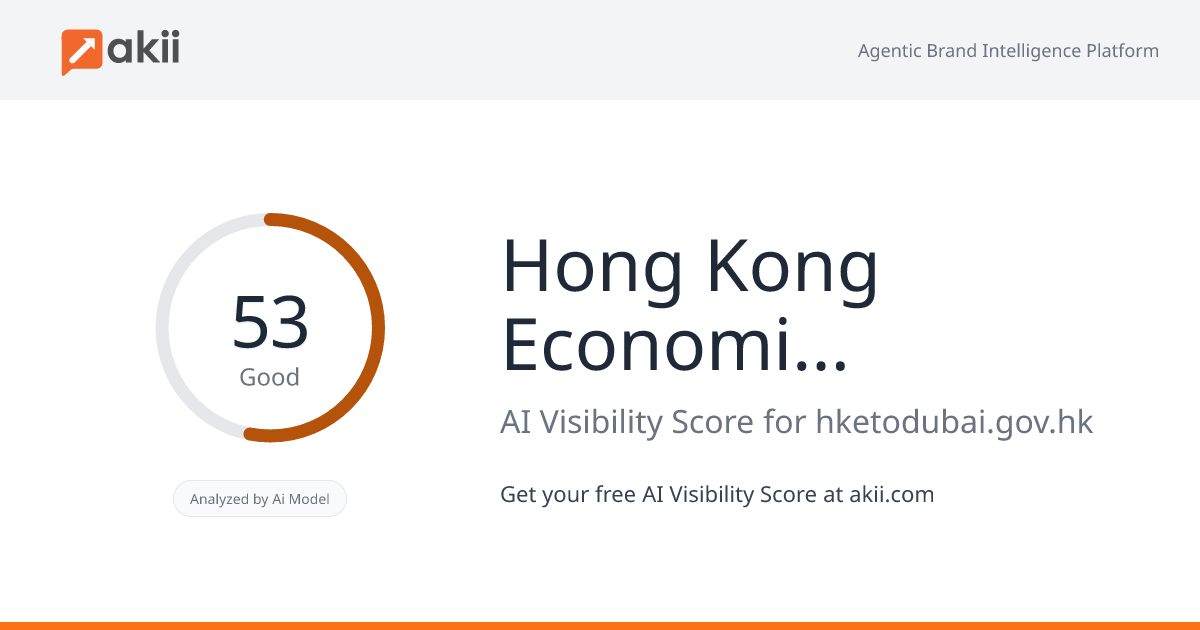 Hong Kong Economic and Trade Office in Dubai AI Visibility Score