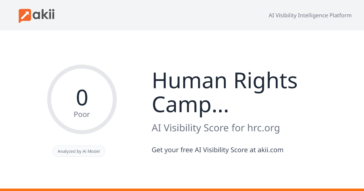 Human Rights Campaign AI Visibility Score
