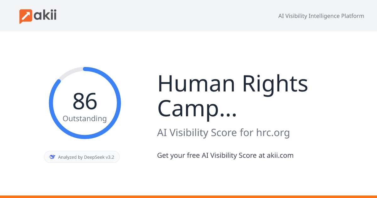 Human Rights Campaign AI Visibility Score