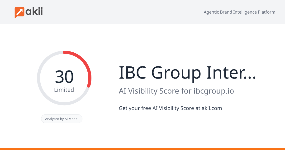 IBC Group - International Blockchain Consulting AI Visibility Score