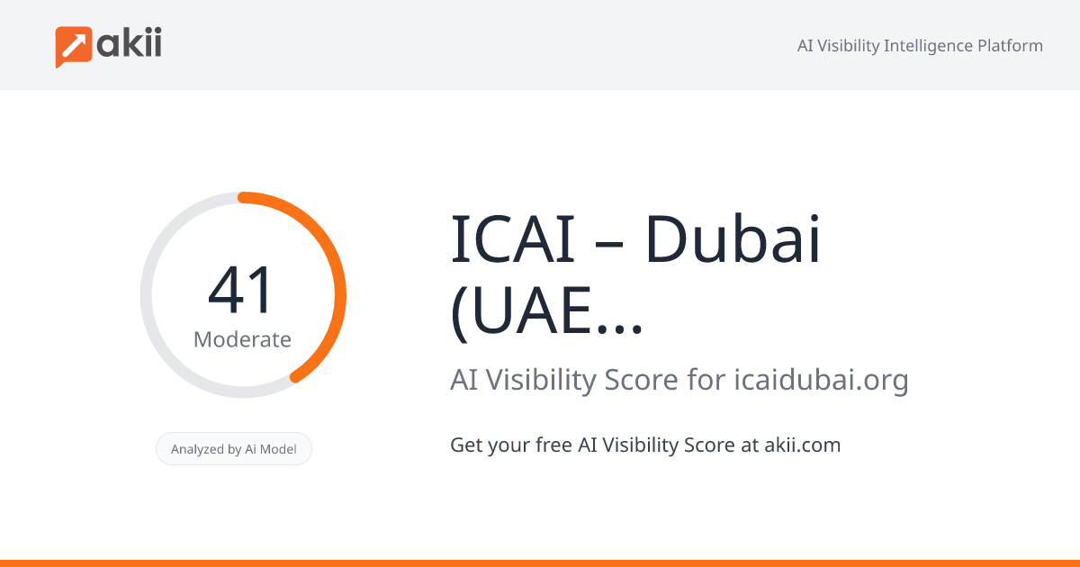ICAI – Dubai (UAE) Chapter AI Visibility Score