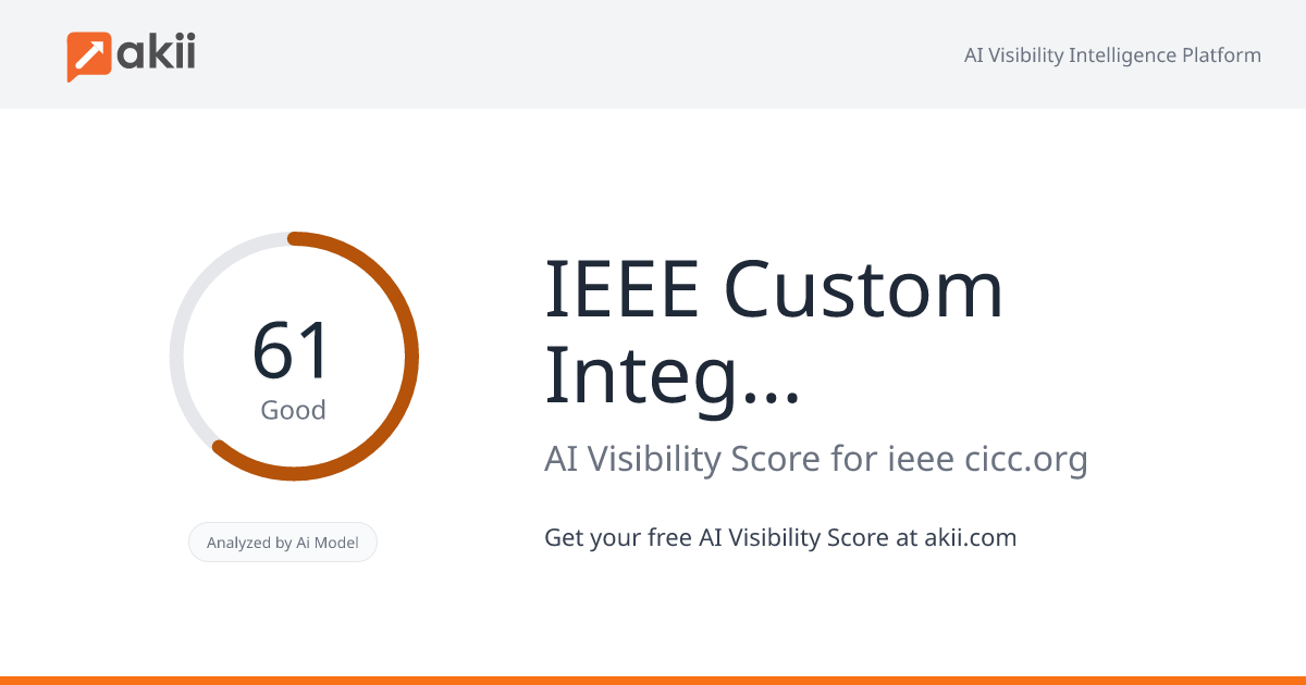 IEEE Custom Integrated Circuits Conference AI Visibility Score