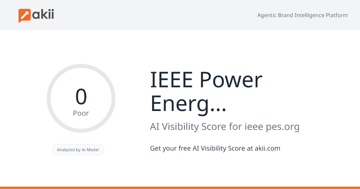 IEEE Power & Energy Society AI Visibility Score