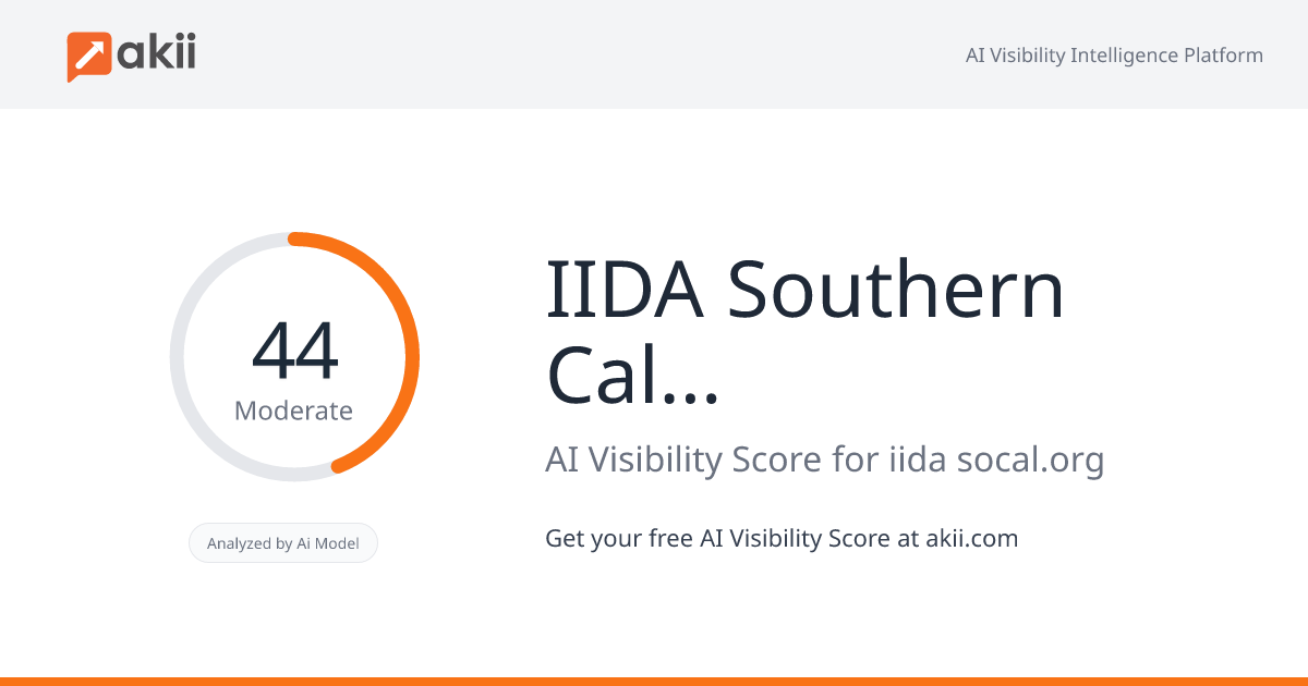 IIDA Southern California Chapter AI Visibility Score
