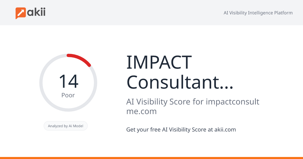 IMPACT Consultants LLC AI Visibility Score