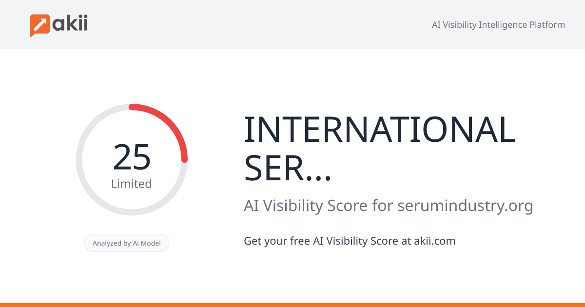INTERNATIONAL SERUM INDUSTRY ASSOCIATION AI Visibility Score