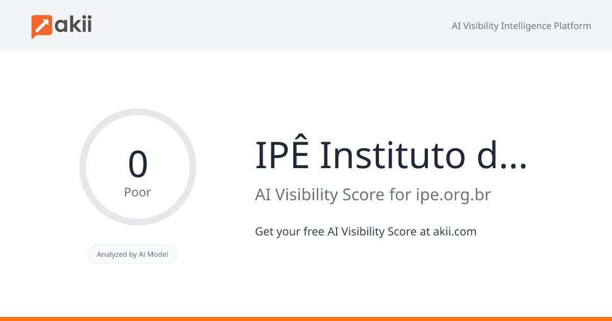 IPÊ - Instituto de Pesquisas Ecológicas AI Visibility Score