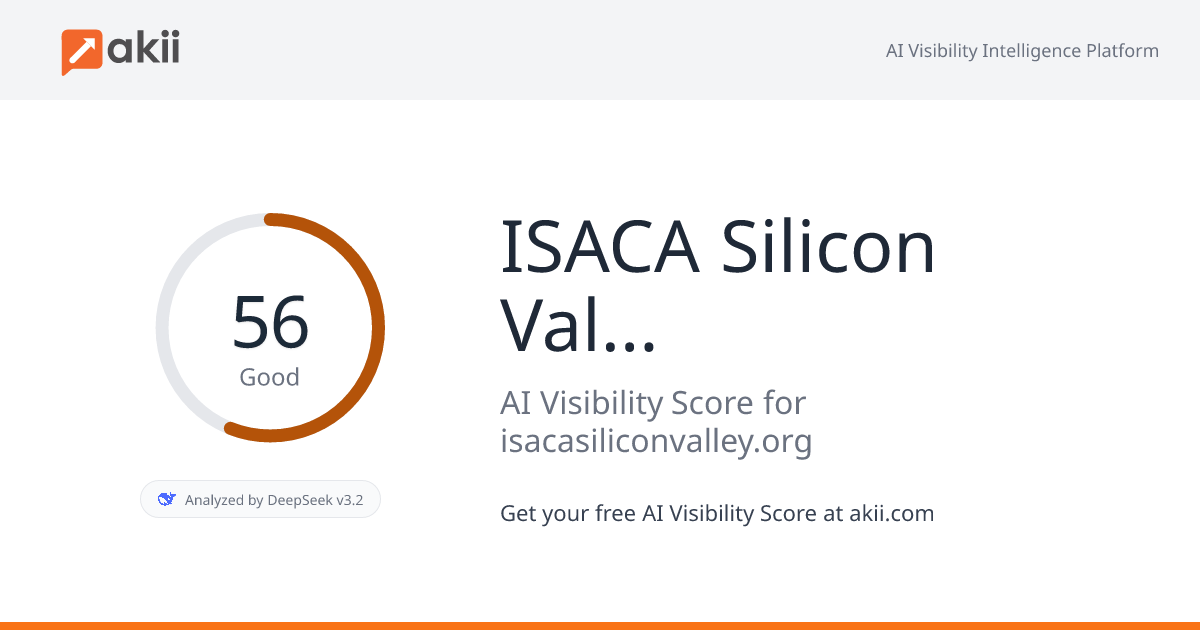 ISACA Silicon Valley Chapter AI Visibility Score