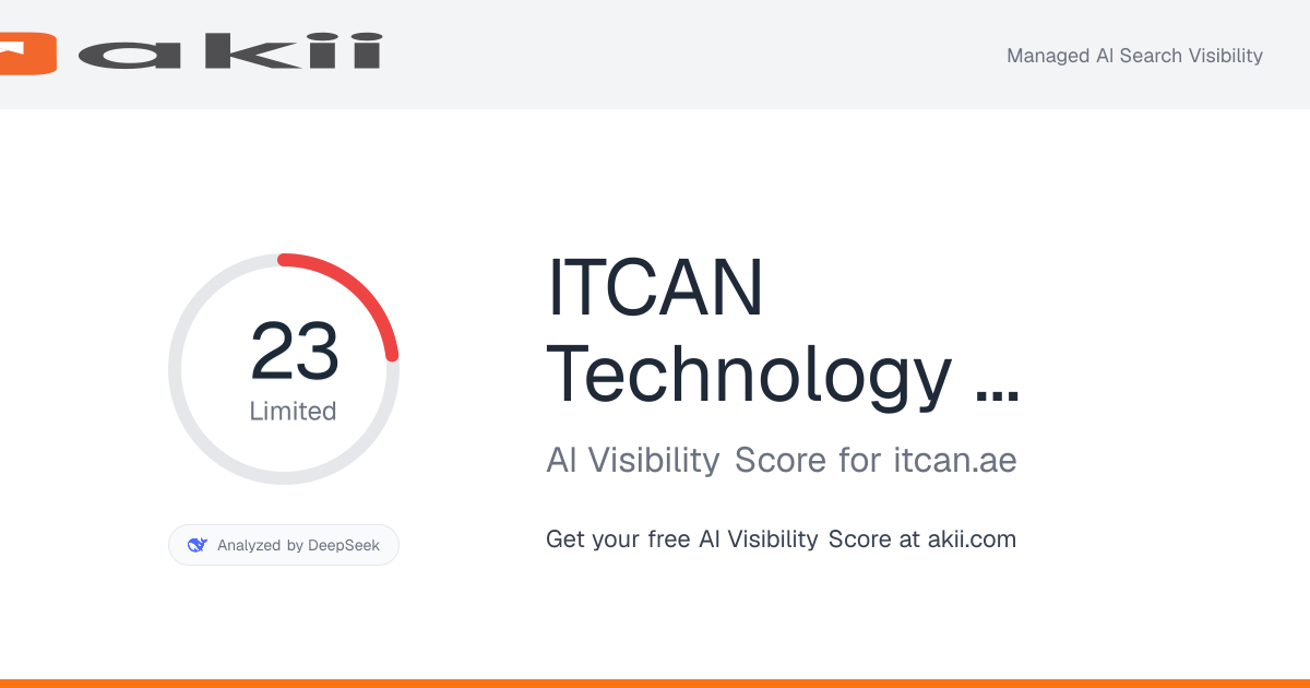 ITCAN Technology and Digital Marketing AI Visibility Score preview