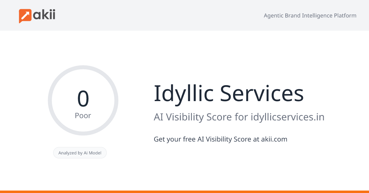 Idyllic Services AI Visibility Score