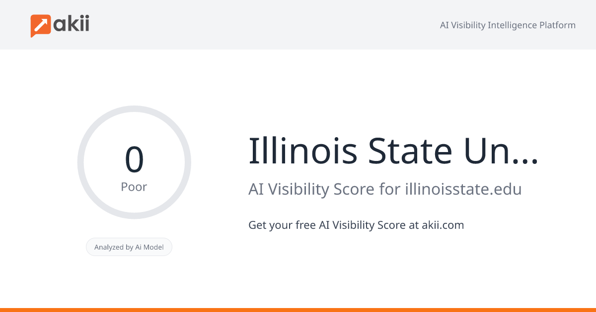Illinois State University AI Visibility Score