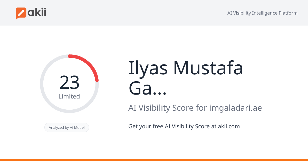 Ilyas & Mustafa Galadari Group AI Visibility Score
