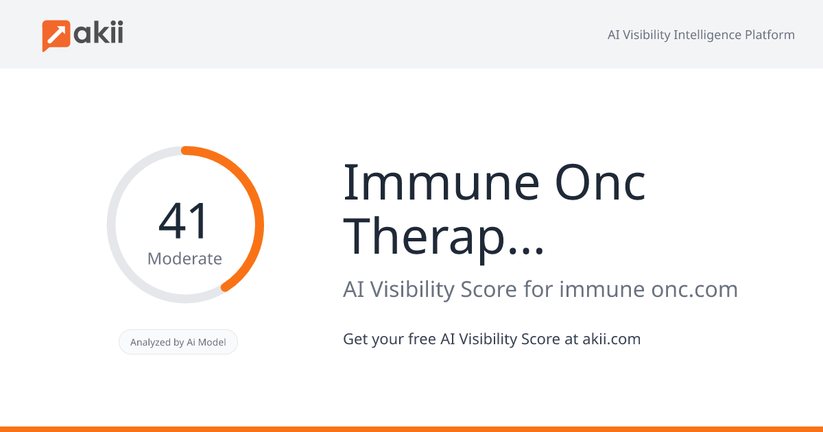 Immune-Onc Therapeutics AI Visibility Score