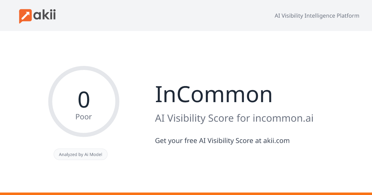 InCommon AI Visibility Score