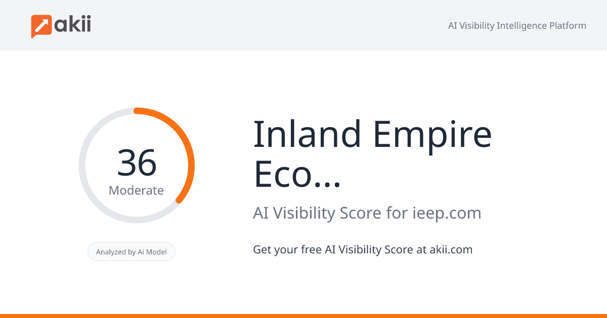 Inland Empire Economic Partnership AI Visibility Score
