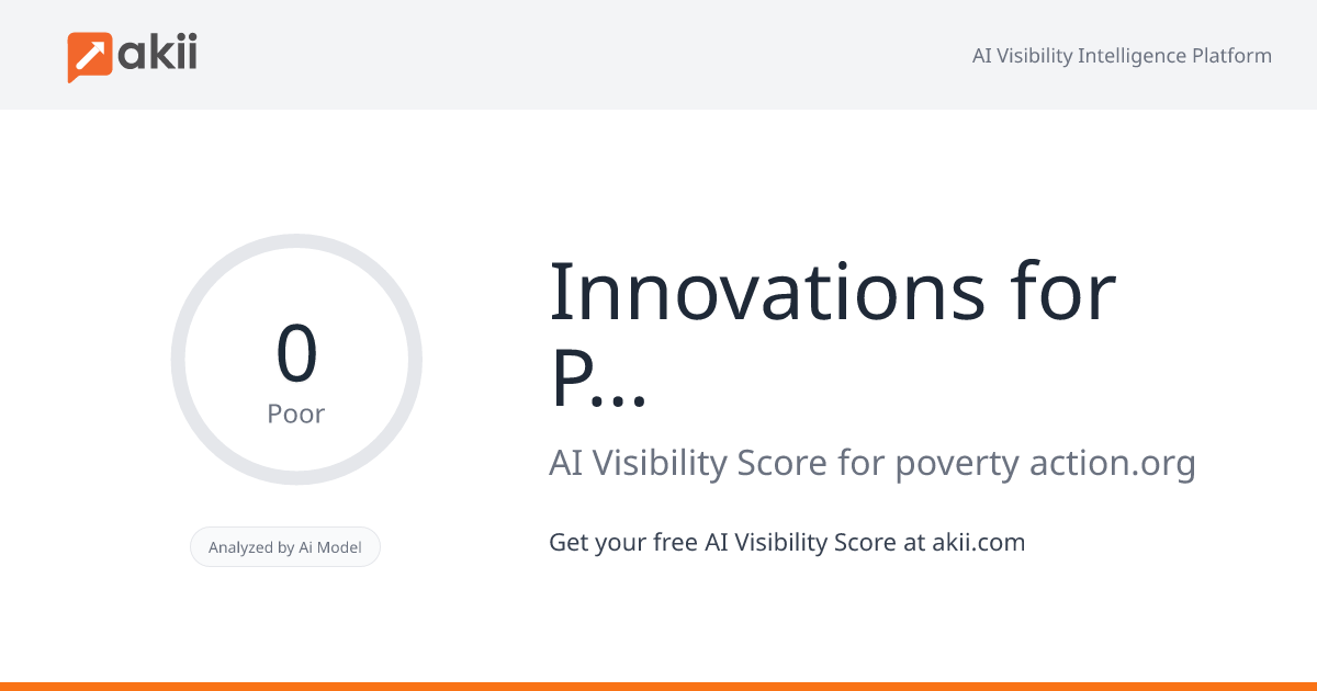 Innovations for Poverty Action AI Visibility Score