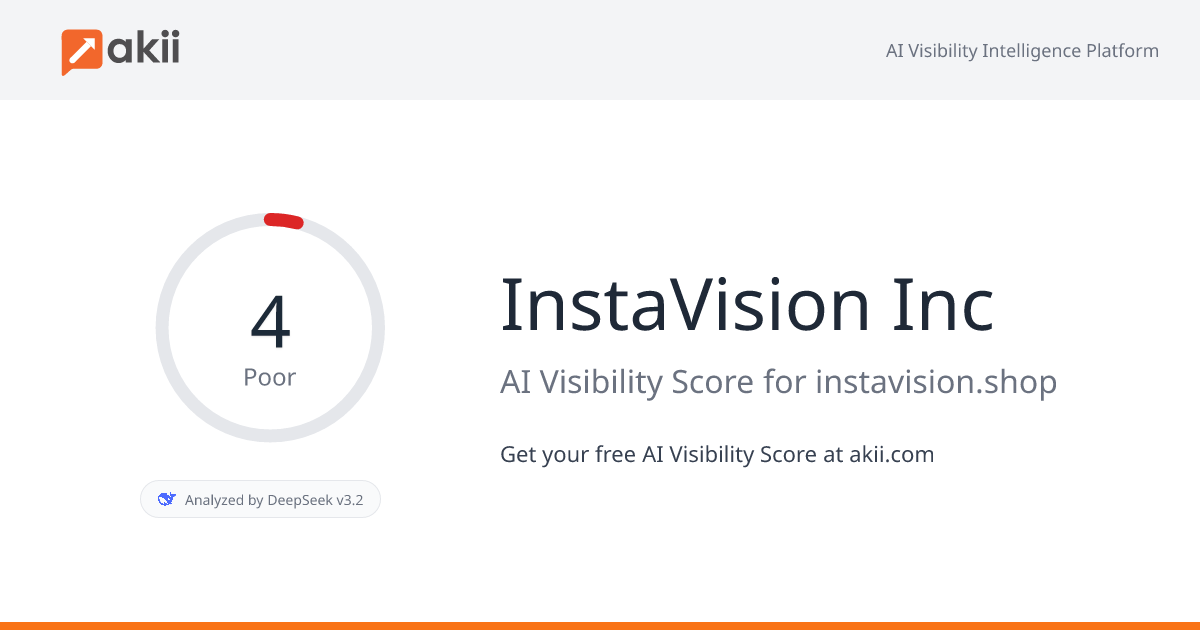 InstaVision Inc AI Visibility Score