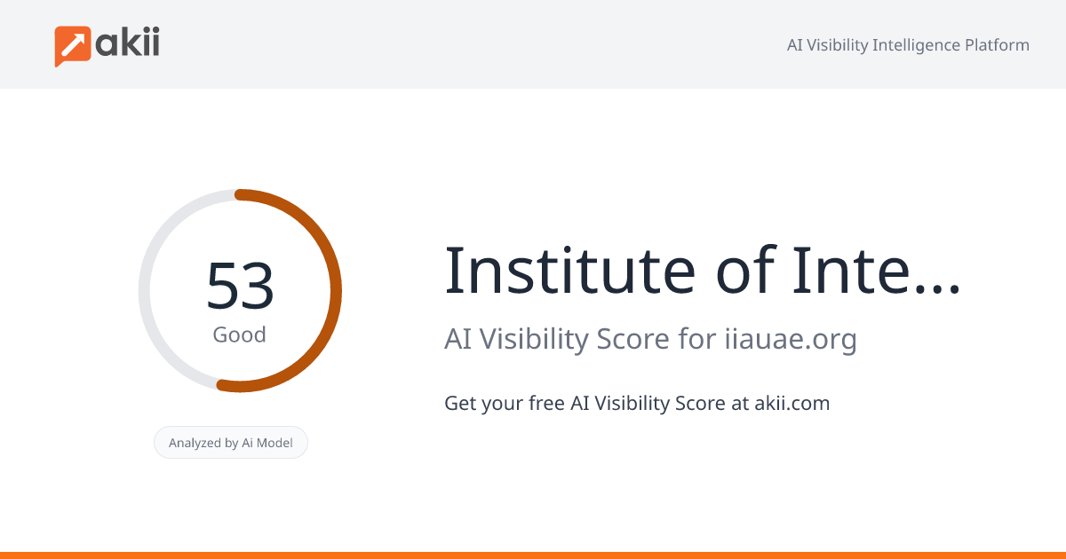 Institute of Internal Auditors - UAE Chapter AI Visibility Score