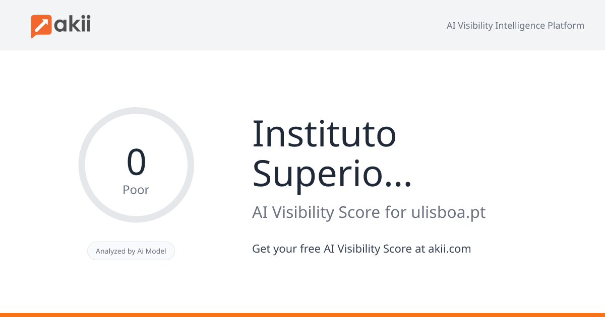 Instituto Superior Técnico AI Visibility Score