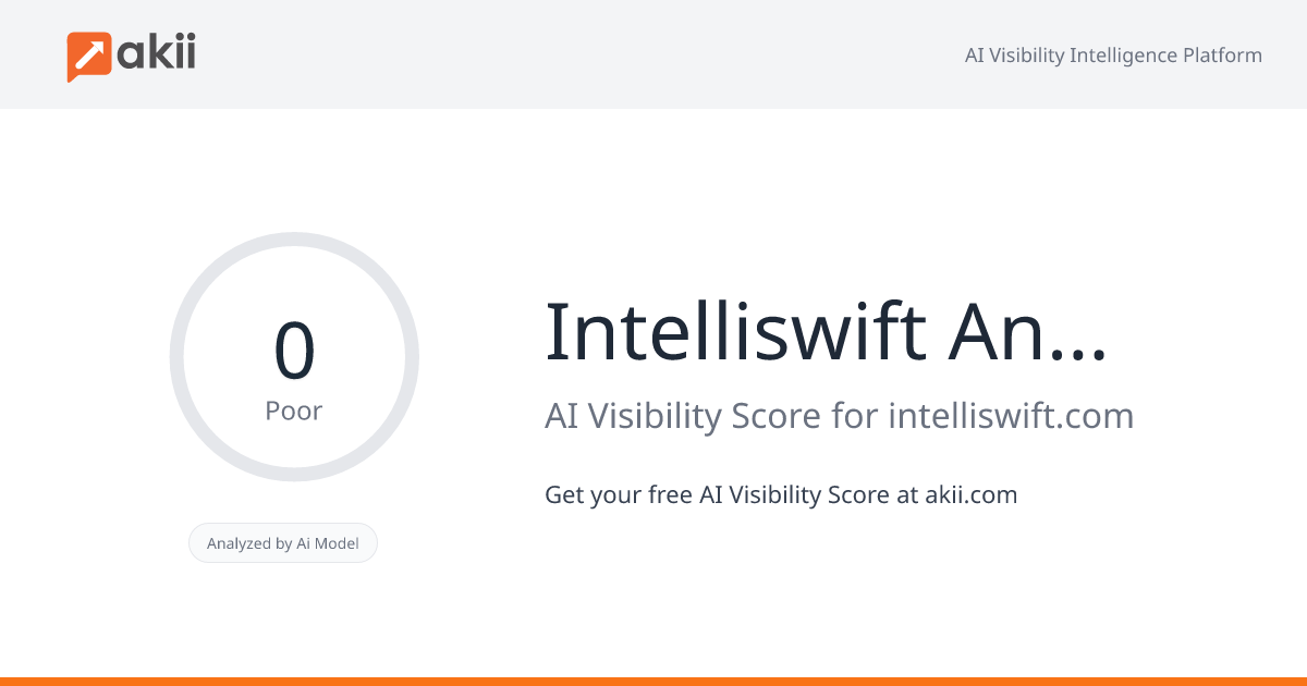 Intelliswift - An LTTS Company AI Visibility Score