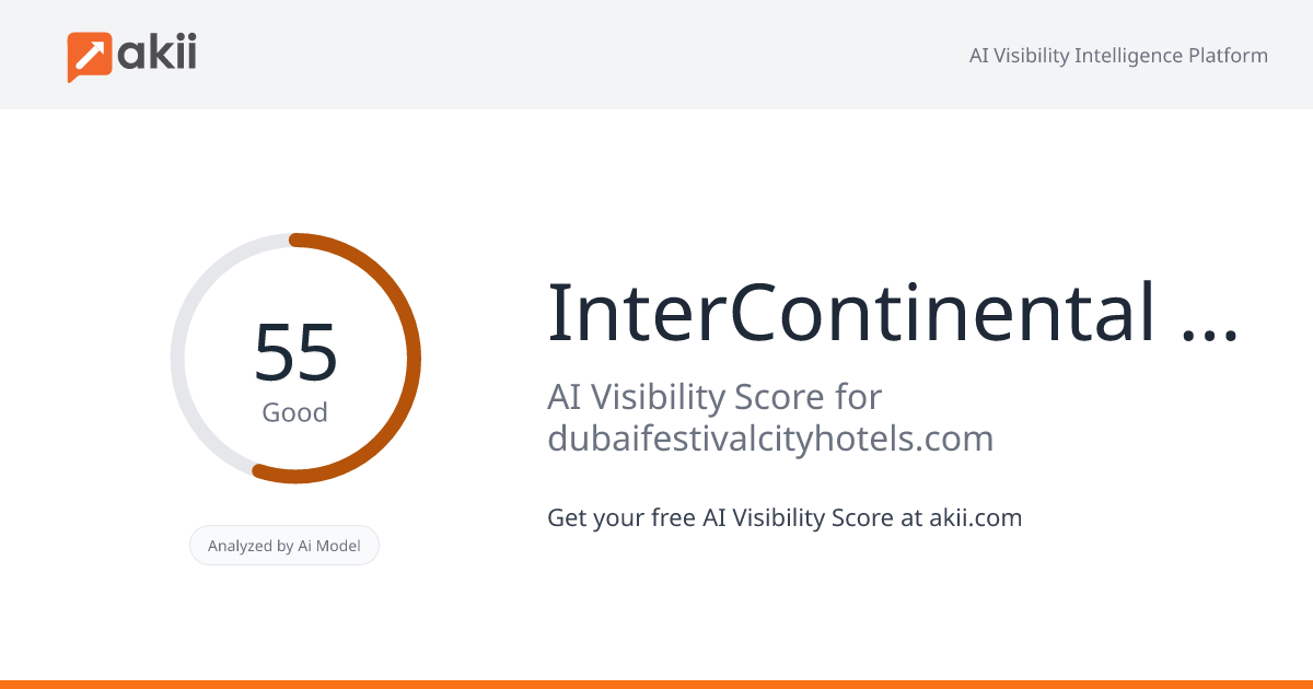 InterContinental Hotels at Dubai Festival City AI Visibility Score