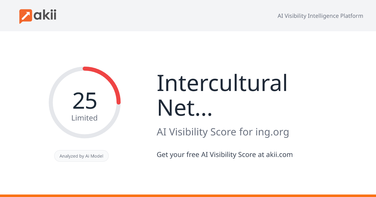 Intercultural Networks Group (ING) AI Visibility Score