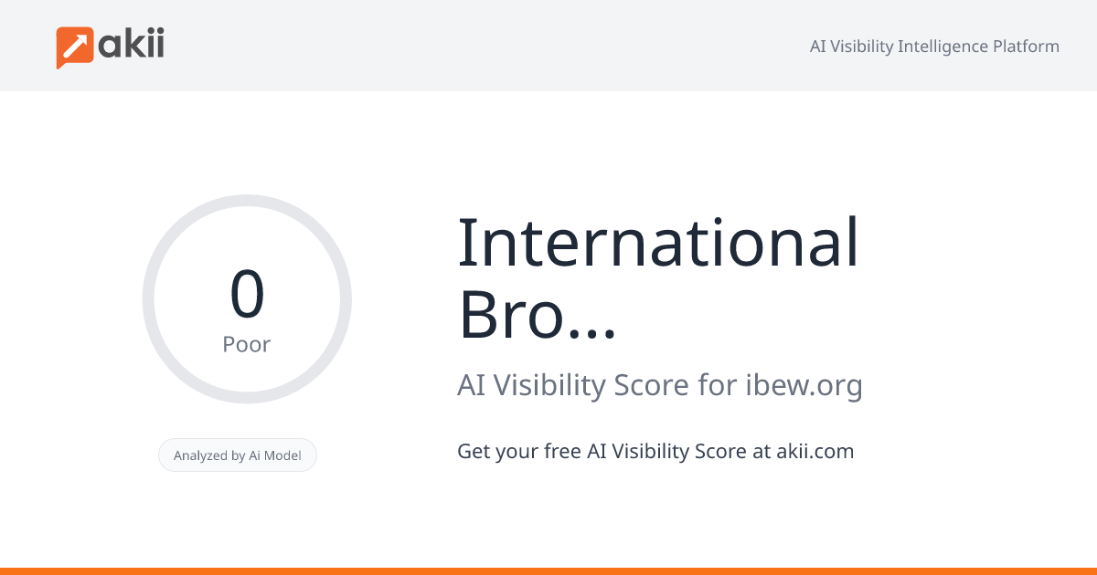 International Brotherhood of Electrical Workers (IBEW) AI Visibility Score