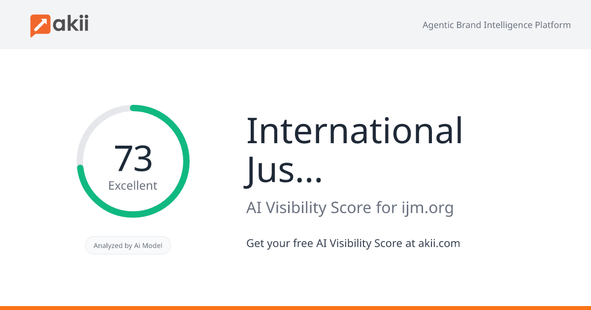 International Justice Mission AI Visibility Score