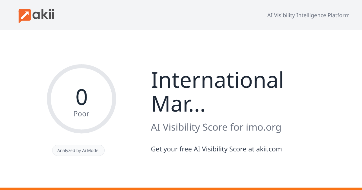 International Maritime Organization AI Visibility Score