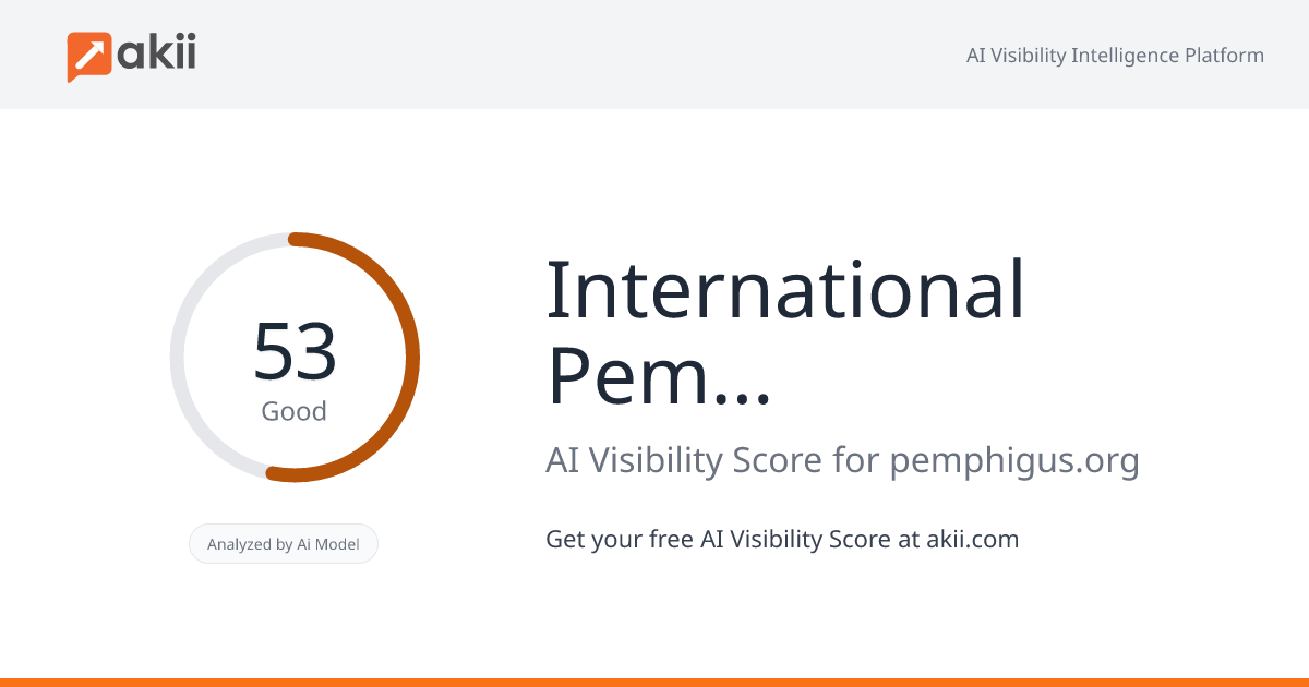 International Pemphigus Pemphigoid Foundation AI Visibility Score