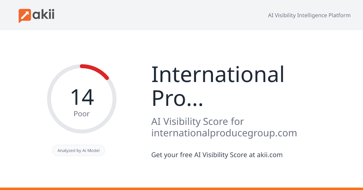 International Produce Group (IPG) AI Visibility Score