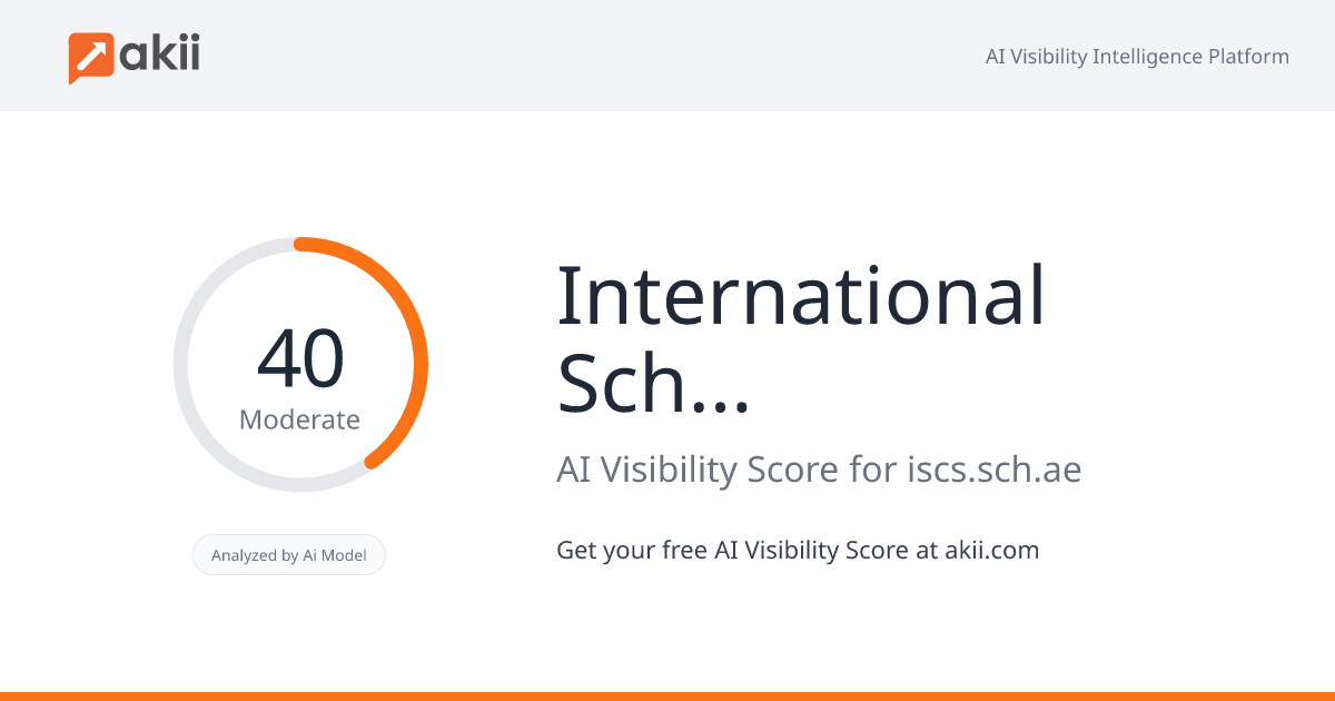 International School of Creative Science AI Visibility Score