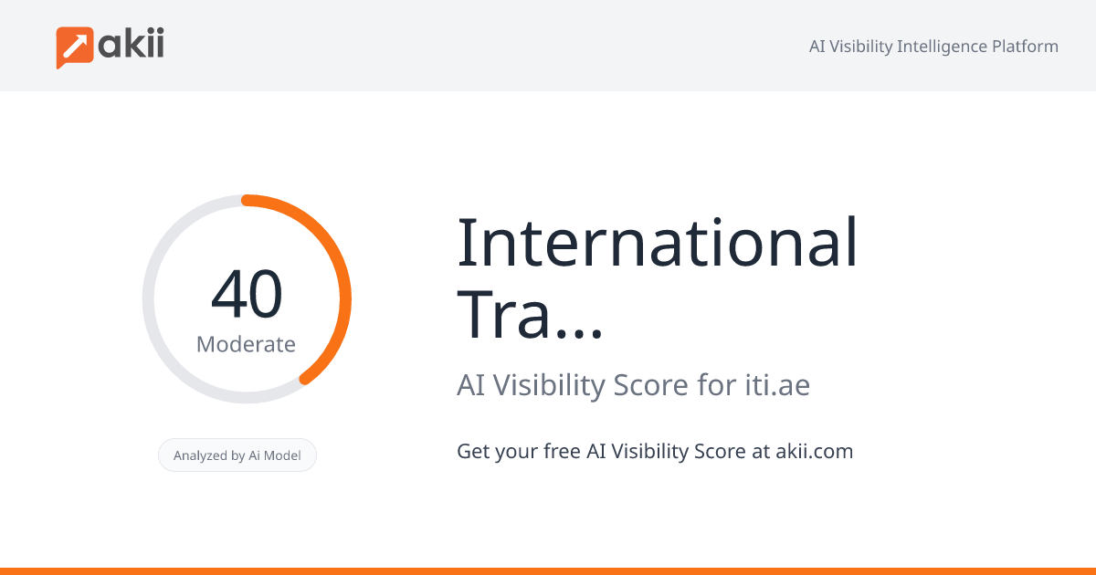 International Training Institute Dubai AI Visibility Score